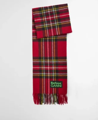 Barbour x GANNI Κασκόλ Tartan