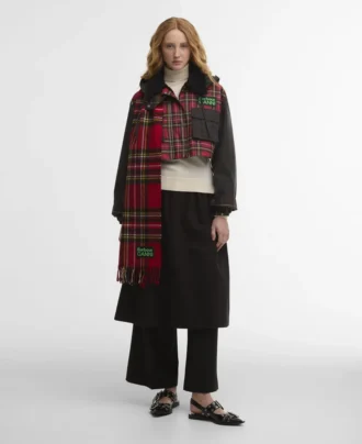 Barbour x GANNI Κασκόλ Tartan